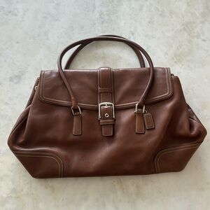 Vintage Coach Hampton Shoulder Bag 9268 in Bordeaux Brown Leather